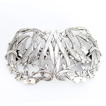 画像をギャラリービューアに読み込む, アンティーク調のレースメタルの曲線が美しいヘアバレッタ