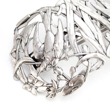 画像をギャラリービューアに読み込む, アンティーク調のレースメタルの曲線が美しいヘアバレッタ