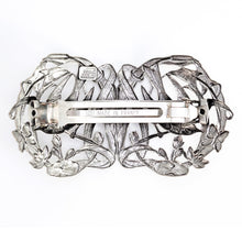 画像をギャラリービューアに読み込む, アンティーク調のレースメタルの曲線が美しいヘアバレッタ