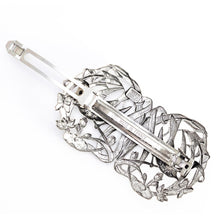 画像をギャラリービューアに読み込む, アンティーク調のレースメタルの曲線が美しいヘアバレッタ