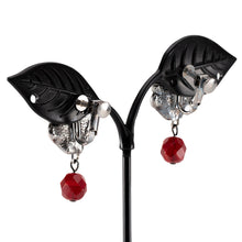 Load image into Gallery viewer, イヤリング 七宝 ボヘミアングラス レッド フラワー 147897