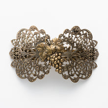 画像をギャラリービューアに読み込む, バレッタ レースメタル グレープ ブロンズ/ブラック/シルバー