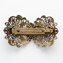 画像をギャラリービューアに読み込む, バレッタ レースメタル グレープ ブロンズ/ブラック/シルバー