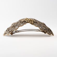 画像をギャラリービューアに読み込む, バレッタ レースメタル グレープ ブロンズ/ブラック/シルバー