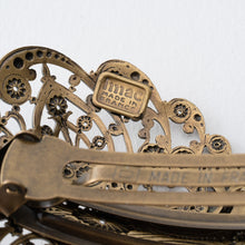 画像をギャラリービューアに読み込む, バレッタ レースメタル グレープ ブロンズ/ブラック/シルバー