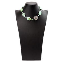 画像をギャラリービューアに読み込む, スワロフスキークリスタルと天然石を組み合わせたネックレス