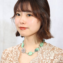 画像をギャラリービューアに読み込む, スワロフスキークリスタルと天然石を組み合わせたネックレス