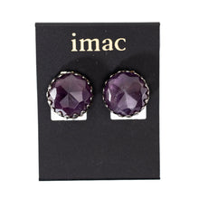 画像をギャラリービューアに読み込む, イヤリング 天然石 アメシスト パープル ラウンド 148436