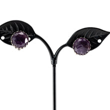 画像をギャラリービューアに読み込む, イヤリング 天然石 アメシスト パープル ラウンド 148436