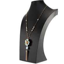 画像をギャラリービューアに読み込む, フラワーモチーフが美しいネックレス