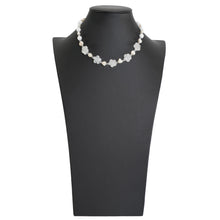 画像をギャラリービューアに読み込む, 天然石ジェイドと淡水パールを組み合わせたショートネックレス