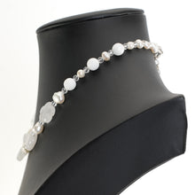 画像をギャラリービューアに読み込む, 天然石ジェイドと淡水パールを組み合わせたショートネックレス