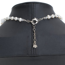 画像をギャラリービューアに読み込む, 天然石ジェイドと淡水パールを組み合わせたショートネックレス