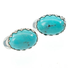 Load image into Gallery viewer, イヤリング ターコイズ 天然石 ブルー オーバル 148817 メール便