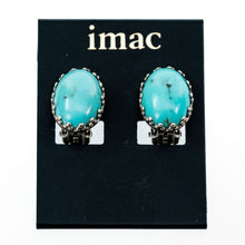 Load image into Gallery viewer, イヤリング ターコイズ 天然石 ブルー オーバル 148817 メール便
