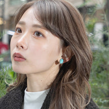Load image into Gallery viewer, イヤリング ターコイズ 天然石 ブルー オーバル 148817 メール便