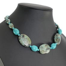 Load image into Gallery viewer, 模様が美しいターコイズのネックレス