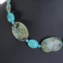 Load image into Gallery viewer, 模様が美しいターコイズのネックレス