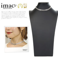 画像をギャラリービューアに読み込む, クリアカラーのラインストーンとメタリックシルバーが絶妙に調和したチョーカー