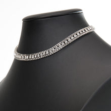 画像をギャラリービューアに読み込む, クリアカラーのラインストーンとメタリックシルバーが絶妙に調和したチョーカー