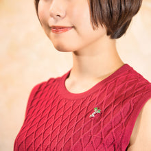 画像をギャラリービューアに読み込む, バッジ ラインストーン キャンドル クリアカラー レッド グリーン 149003