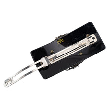 Load image into Gallery viewer, バレッタ ボヘミアングラス レッド グレー ブラック レース 留金8cm 149205