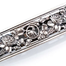 Load image into Gallery viewer, バレッタ レースメタル シルバー ローズ 留金8cm 149746