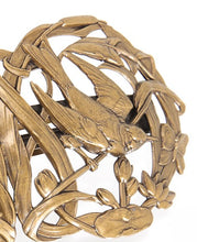 画像をギャラリービューアに読み込む, アンティーク調のレースメタルの曲線が美しいヘアバレッタ