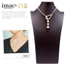 Load image into Gallery viewer, ラインストーンと大粒のパールを組み合わせたネックレス