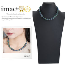 画像をギャラリービューアに読み込む, 繊細で美しい模様を持つアジュールマラカイトのネックレス