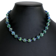 画像をギャラリービューアに読み込む, 繊細で美しい模様を持つアジュールマラカイトのネックレス