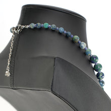 画像をギャラリービューアに読み込む, 繊細で美しい模様を持つアジュールマラカイトのネックレス