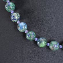 画像をギャラリービューアに読み込む, 繊細で美しい模様を持つアジュールマラカイトのネックレス