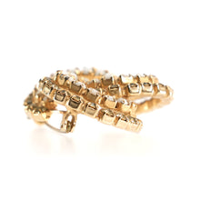 画像をギャラリービューアに読み込む, ラインストーンを贅沢にあしらった、立体的なデザインのブローチ