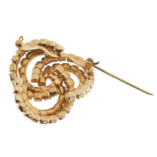 画像をギャラリービューアに読み込む, ラインストーンを贅沢にあしらった、立体的なデザインのブローチ