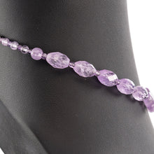 画像をギャラリービューアに読み込む, 天然石アメシストと淡水パールを組み合わせたショートネックレス