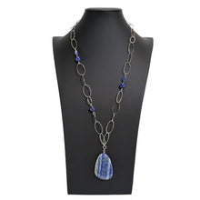 画像をギャラリービューアに読み込む, ロイヤルブルーが美しいラピスラズリのペンダントネックレス