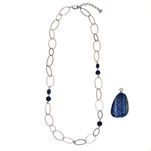 画像をギャラリービューアに読み込む, ロイヤルブルーが美しいラピスラズリのペンダントネックレス