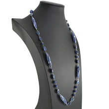画像をギャラリービューアに読み込む, 様々なフォルムの天然石ソーダライトロングネックレス