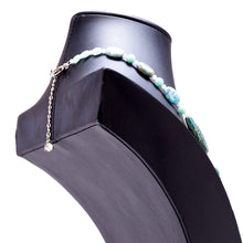 画像をギャラリービューアに読み込む, ライトブルーが美しい天然石のロングネックレス