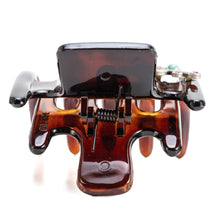 画像をギャラリービューアに読み込む, ボヘミアングラスとラインストーンをあしらったヘアクリップ