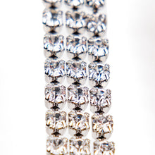 画像をギャラリービューアに読み込む, イヤリング ラインストーン パール クリアカラー ホワイト ロング 153032