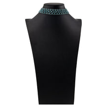 画像をギャラリービューアに読み込む, ネックレス チョーカー ラインストーン ブルー 33cm 153039