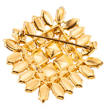 画像をギャラリービューアに読み込む, ボヘミアングラスを贅沢にあしらった、立体的なデザインのブローチ