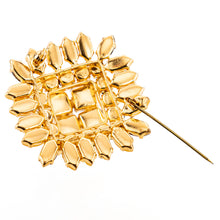 画像をギャラリービューアに読み込む, ボヘミアングラスを贅沢にあしらった、立体的なデザインのブローチ