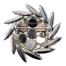 画像をギャラリービューアに読み込む, ブローチ ラインストーン グリーン パープル 153054