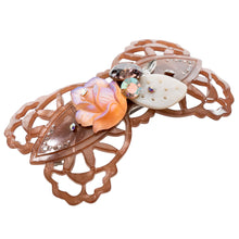 画像をギャラリービューアに読み込む, シェルとボヘミアングラス、ラインストーンの組み合わせが華やかなヘアバレッタ