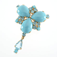 画像をギャラリービューアに読み込む, 上質なボヘミアングラスとスワロフスキークリスタルをふんだんにあしらったブローチ