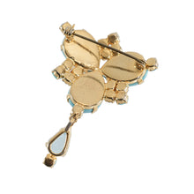 画像をギャラリービューアに読み込む, 上質なボヘミアングラスとスワロフスキークリスタルをふんだんにあしらったブローチ