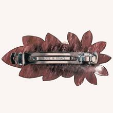 画像をギャラリービューアに読み込む, ボヘミアングラスや花モチーフのシェル、パールの組み合わせが華やかなヘアバレッタ